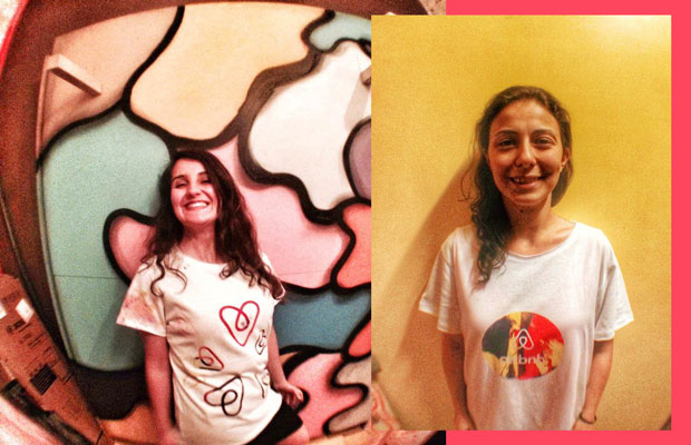 Katılımcılar, Airbnb logosunu kullanarak kendi desenlerini oluşturdu